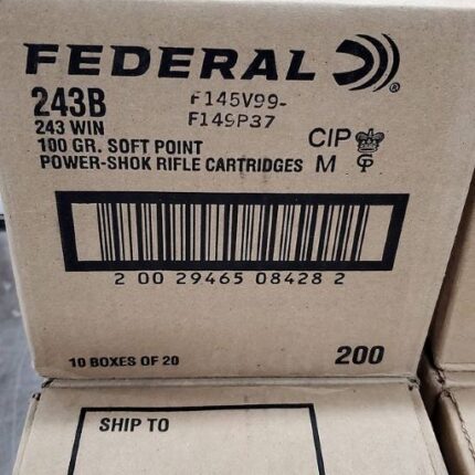 federal 243 win 100 grs / 645 g power shok soft point 20 stk for sale